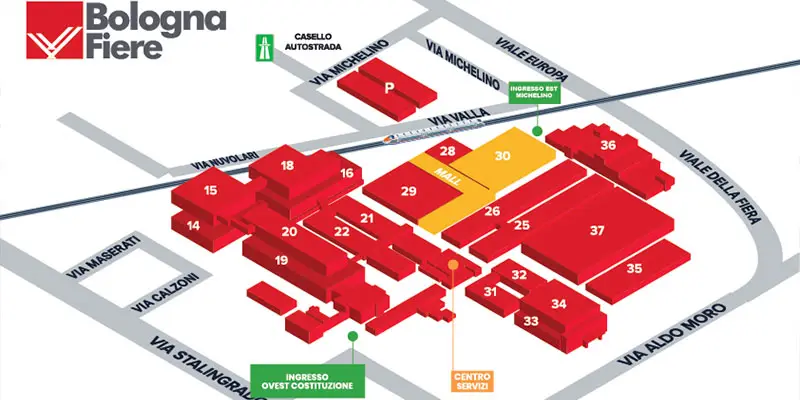 bologna fiere fuarı alan planı