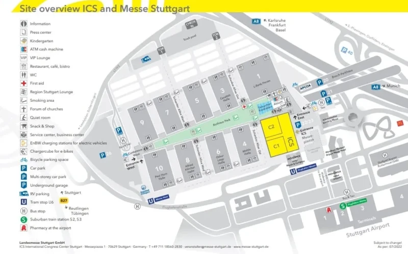 messe stuttgart alan planı