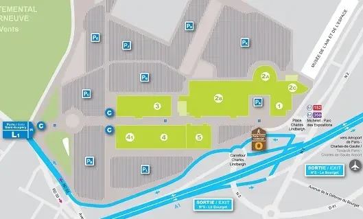 paris le bourget exhibition centre fuar alanı